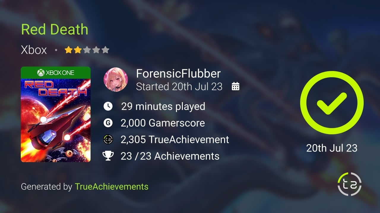 Red Death achievement summary